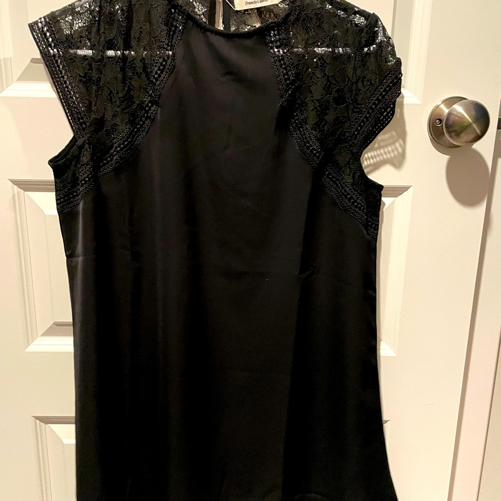 Black dress, lace sleeves